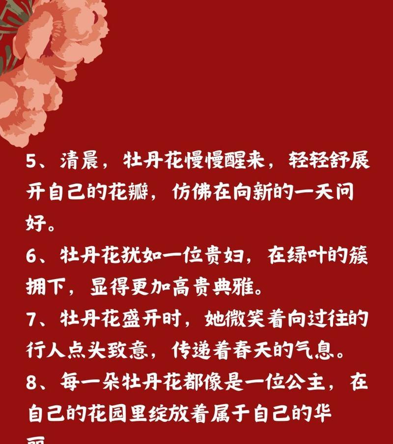 牡丹花文案通常象征着哪种精神？