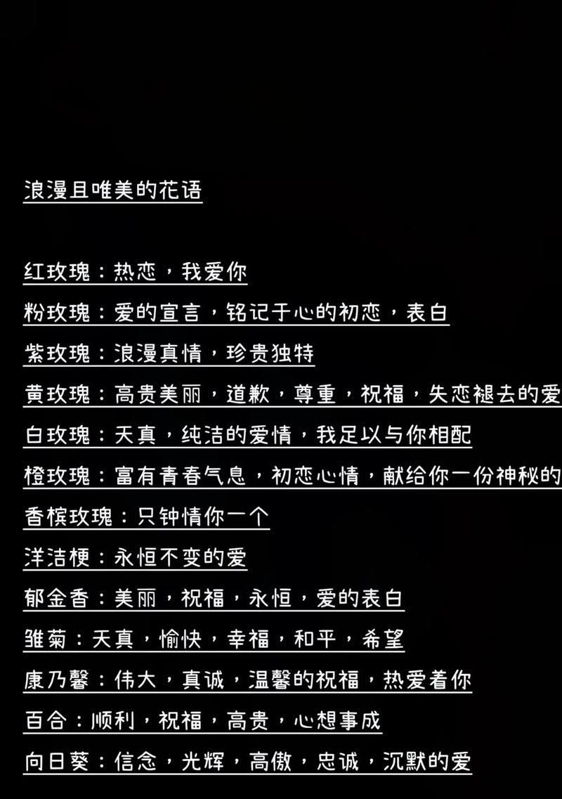 他送的花的花语是什么？它代表了怎样的情感？